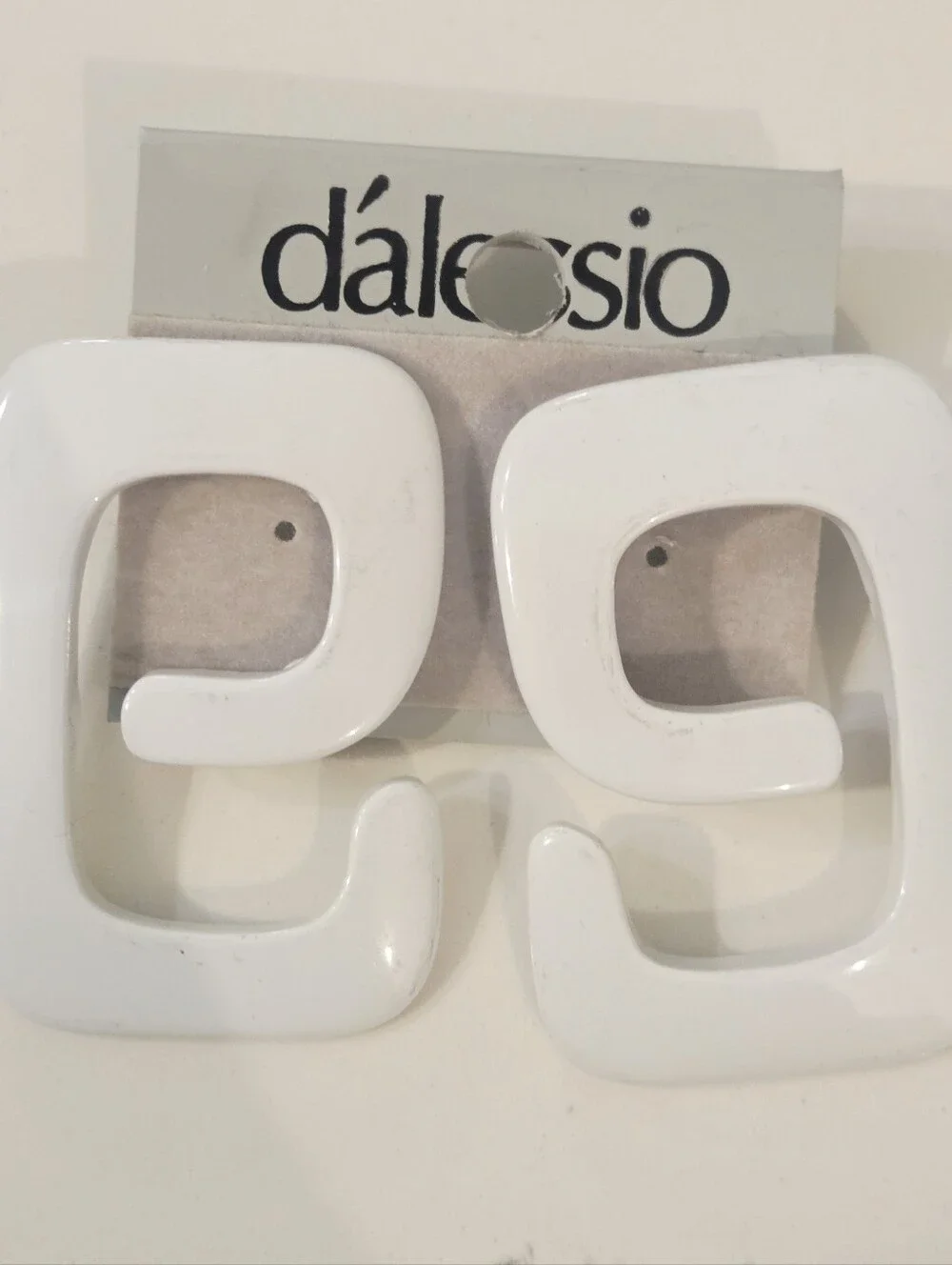 BOLD VTG DALESSIO Mixed Colors  Shapes Gold Earrings Clip On 1980 Runway Lot 6